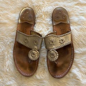 Jack Rogers Gold Women’s Sandals, Size 10